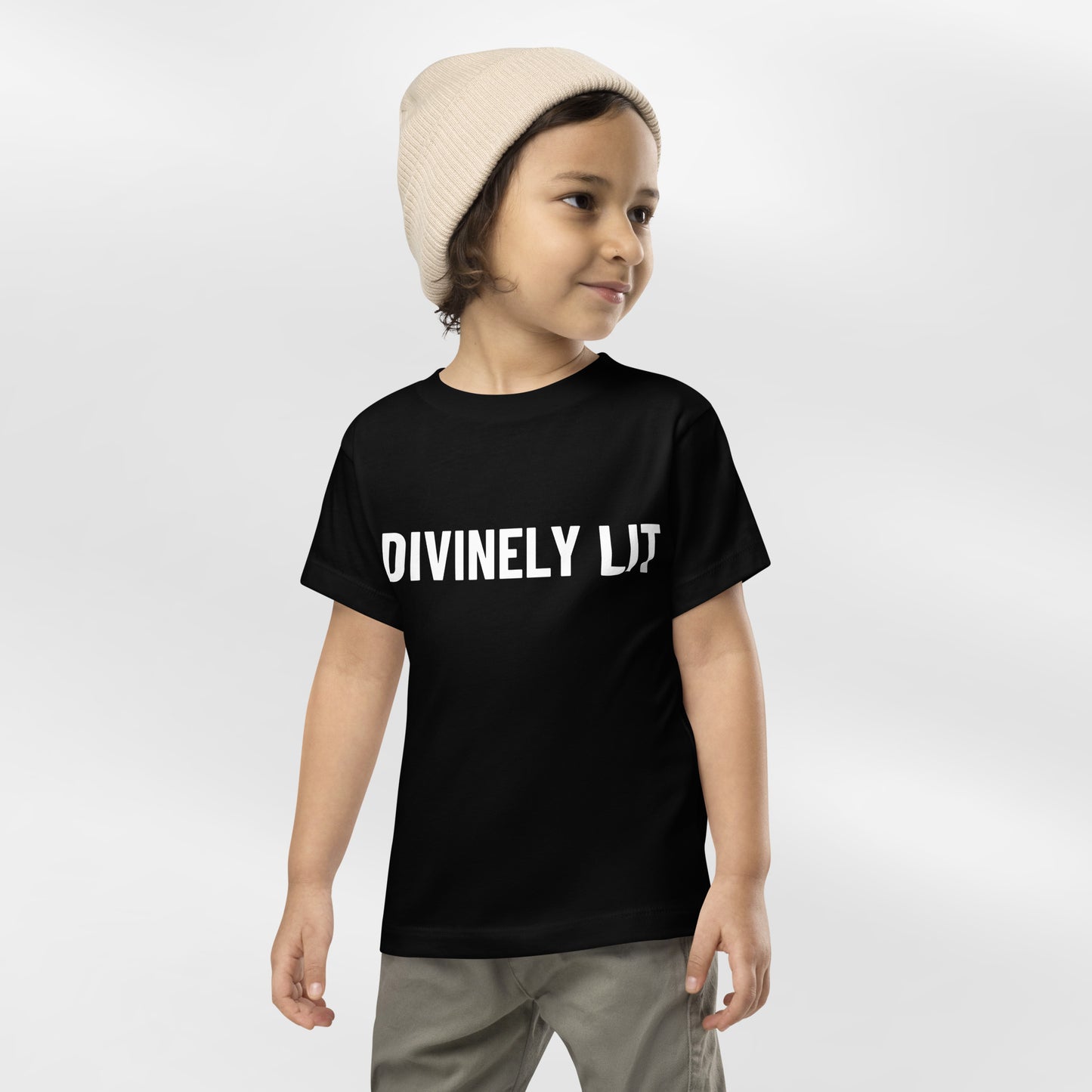 Divinely Lit Toddler Tshirt Black
