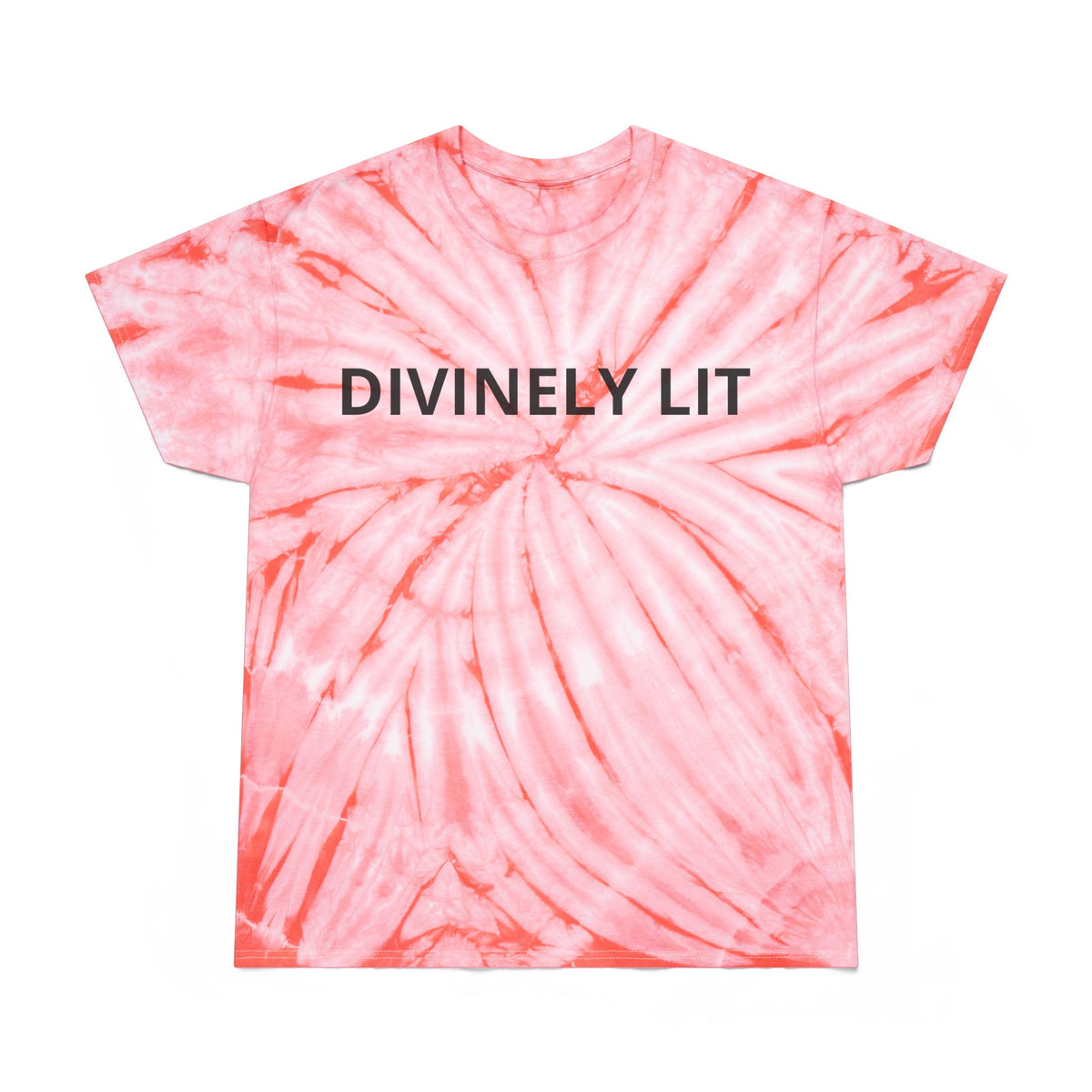 Divinely Lit Tie-Dye Tee, Summer Vibes, Festival Wear, Casual Streetwear, Gift for Her, Bright Summer Top