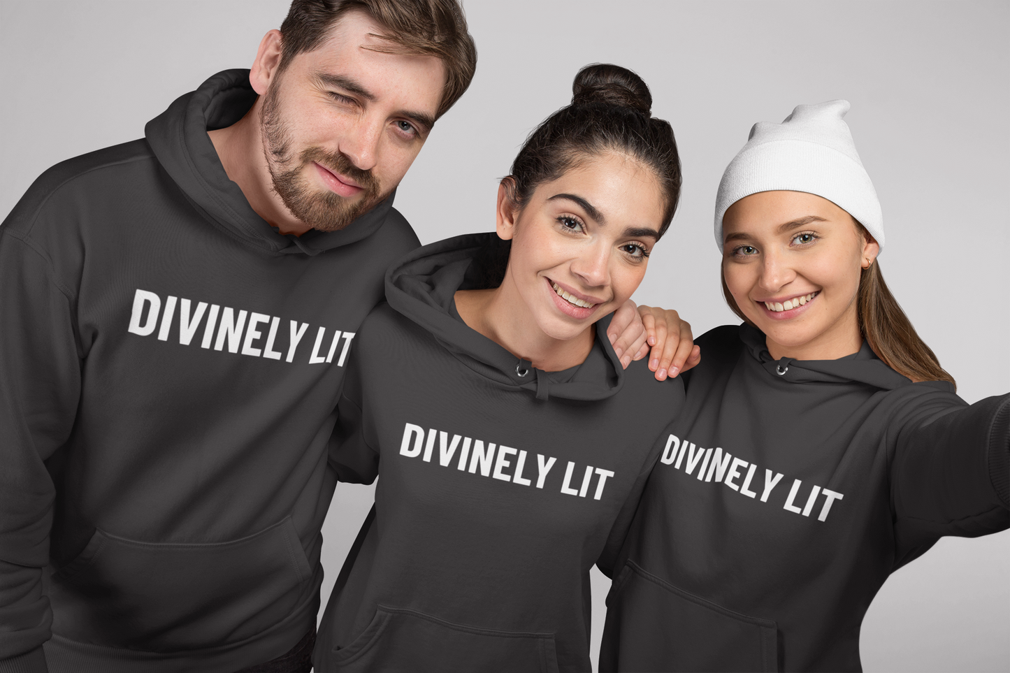 Divinely Lit Signature Hoodie - Vintage Black