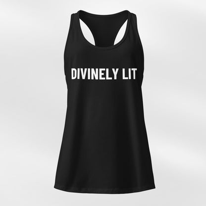 Divinely Lit Women’s Racerback Tank – Wearable Affirmation Activewear