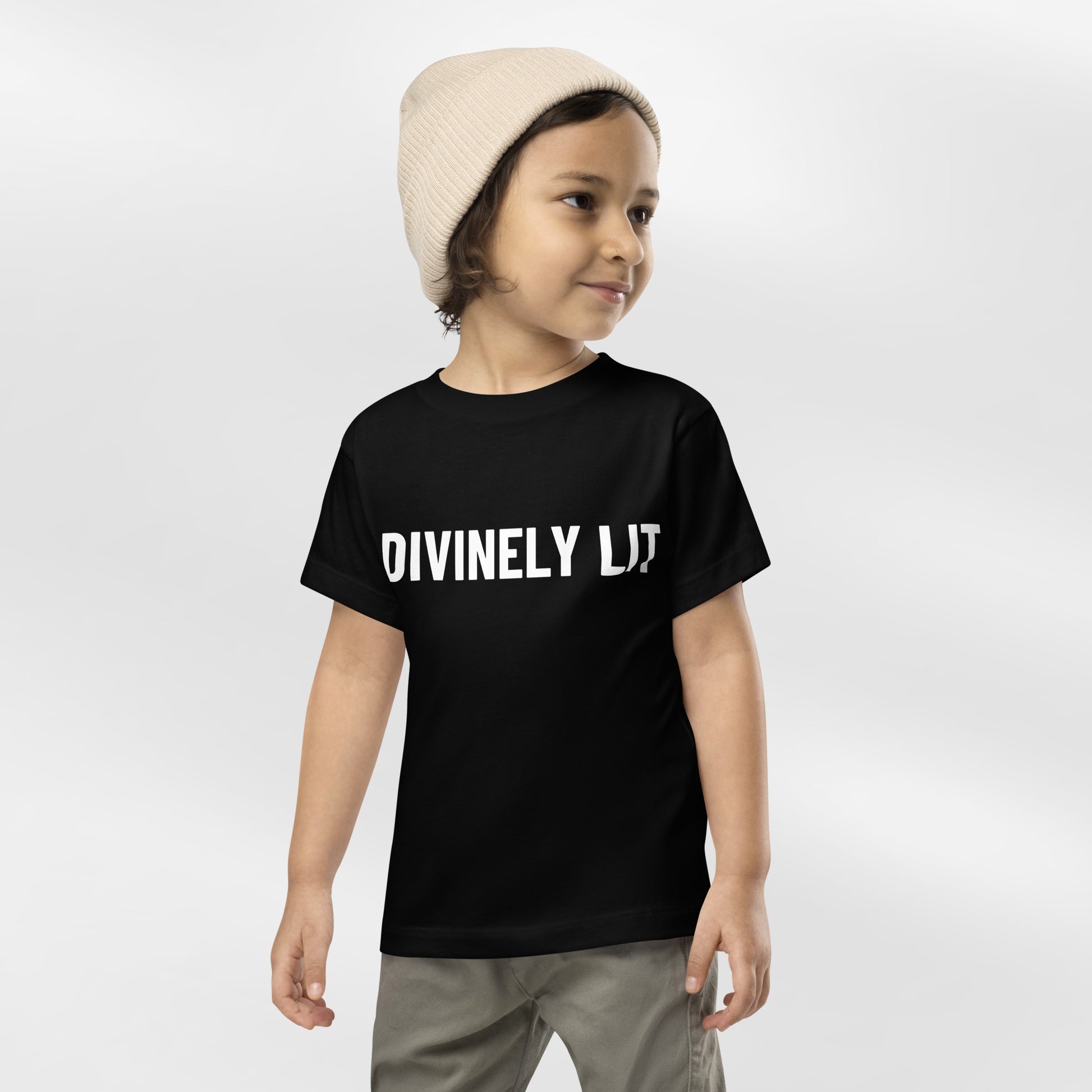 Divinely Lit Toddler Tshirt Black
