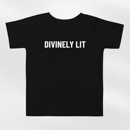 Divinely Lit Toddler Tshirt Black