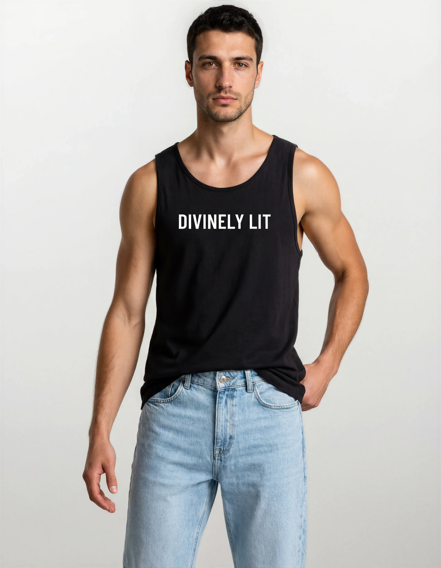 Divinely Lit Unisex Tank – Grounded Comfort, Everyday Wear