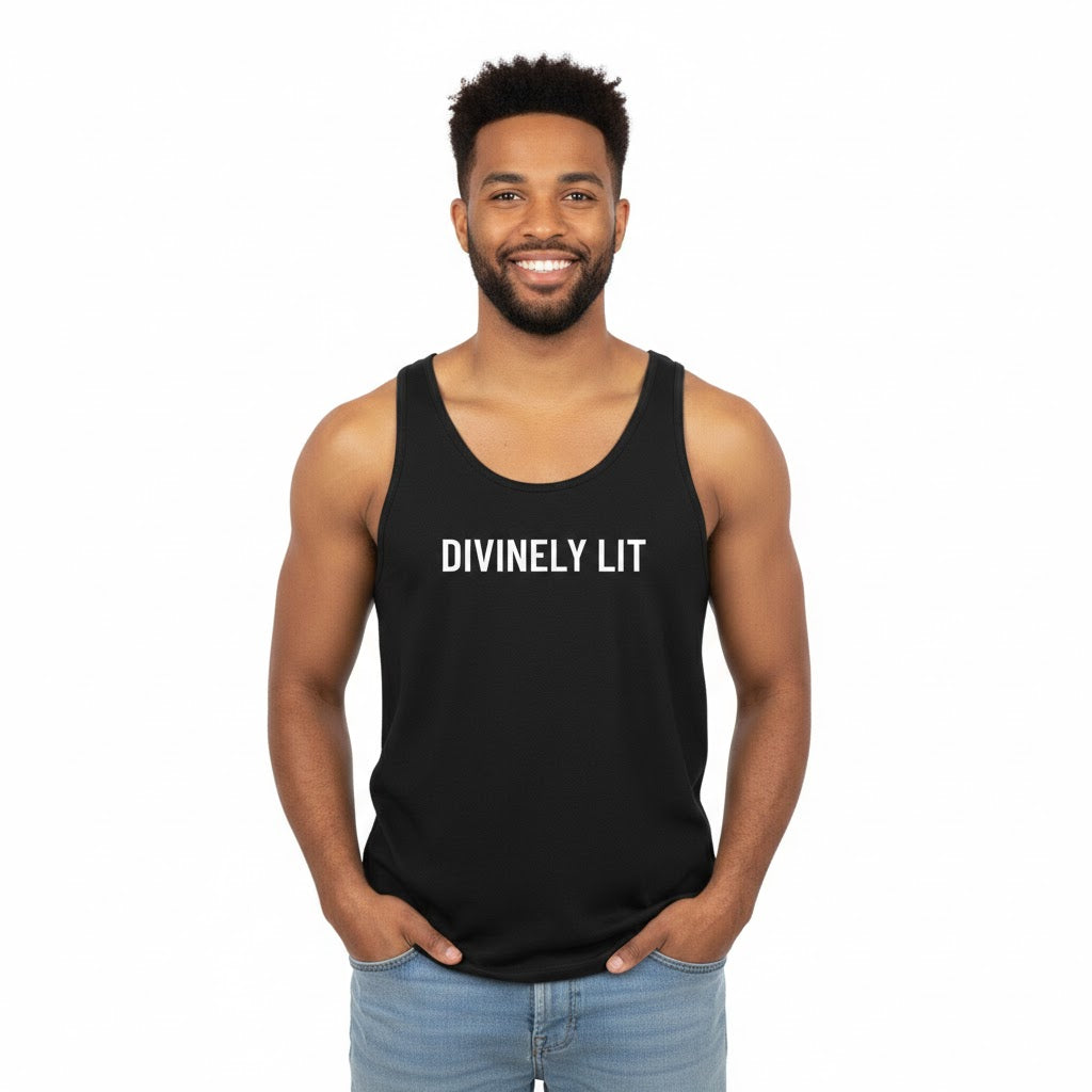 Divinely Lit Unisex Tank – Grounded Comfort, Everyday Wear