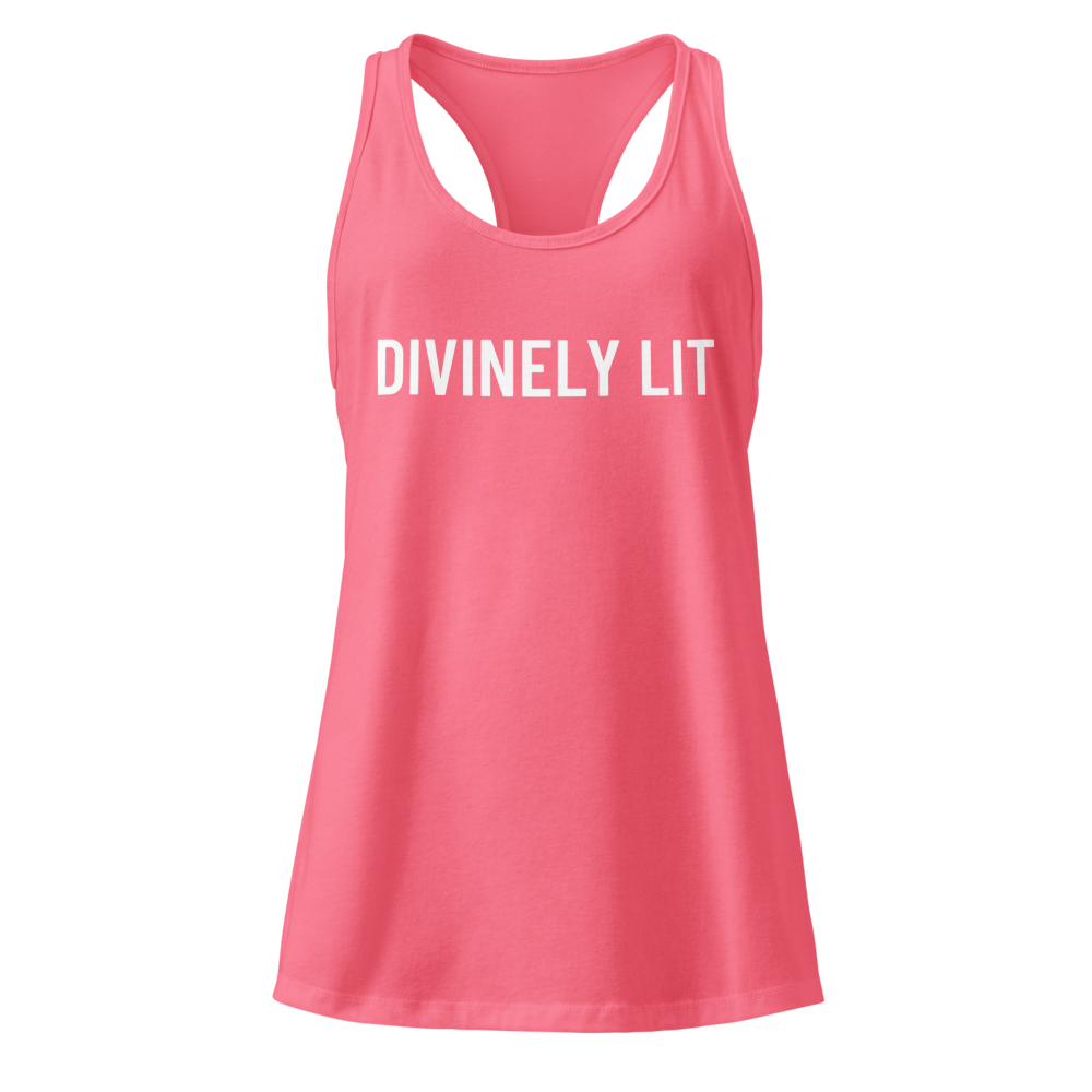 Divinely Lit Women’s Racerback Tank – Wearable Affirmation Activewear