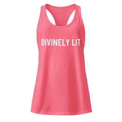 Divinely Lit Women’s Racerback Tank – Wearable Affirmation Activewear