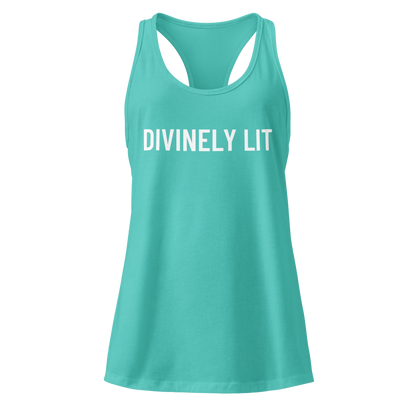 Divinely Lit Women’s Racerback Tank – Wearable Affirmation Activewear