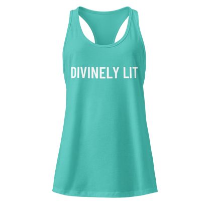Divinely Lit Women’s Racerback Tank – Wearable Affirmation Activewear